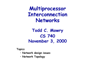 Multiprocessor Interconnection Networks Todd C. Mowry