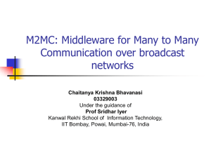 M2MC: Middleware for Many to Many Communication over broadcast networks