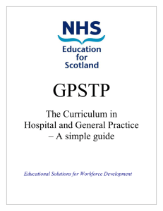 GPSTP The Curriculum in Hospital and General Practice
