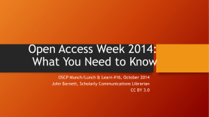 Open Access Week 2014: What You Need to Know