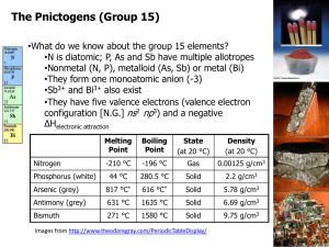 The Pnictogens (Group 15)
