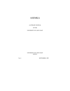 ASEMKA  A LITERARY JOURNAL OF THE