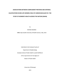 ASSOCIATIONS BETWEEN COMPLEMENT PROTEINS AND ARTERIAL