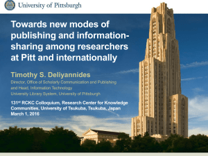 Towards new modes of publishing and information- sharing among researchers