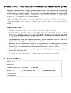 Professional - Position Information Questionnaire (PIQ)