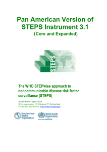 Pan American Version of STEPS Instrument 3.1 (
