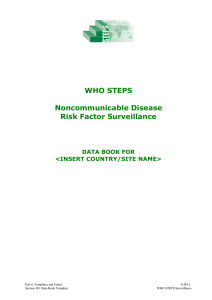 WHO STEPS Noncommunicable Disease Risk Factor Surveillance