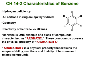 CH 14-2 Characteristics of Benzene