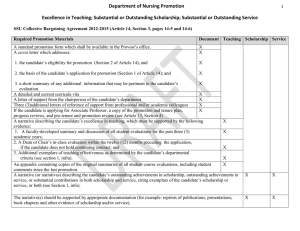 Department of Nursing Promotion