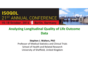 Analyzing Longitudinal Quality of Life Outcome Data