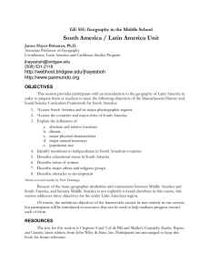 South America / Latin America Unit