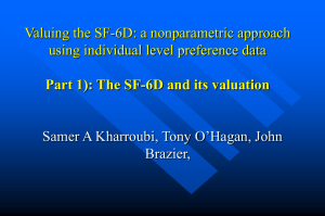 Valuing the SF-6D: a nonparametric approach using individual level preference data