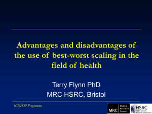 Advantages and disadvantages of field of  health Terry Flynn PhD