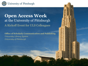Open Access Week at the University of Pittsburgh