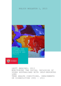 POLICY BULLETIN 1, 2013 LEFT BEHIND: 2013 MONITORING THE SOCIAL INCLUSION OF