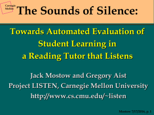 The Sounds of Silence: Towards Automated Evaluation of Student Learning in