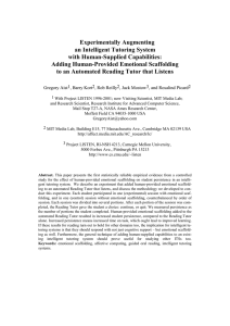 Experimentally Augmenting an Intelligent Tutoring System with Human-Supplied Capabilities: Adding Human-Provided Emotional Scaffolding