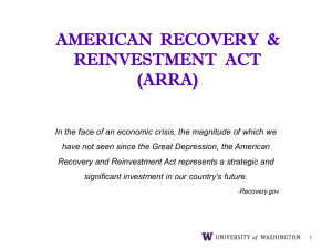 AMERICAN  RECOVERY  &amp; REINVESTMENT  ACT (ARRA)