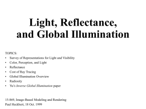 Light, Reflectance, and Global Illumination