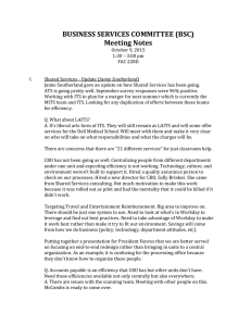 BUSINESS SERVICES COMMITTEE (BSC) Meeting Notes
