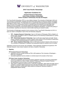 2010 Trans-Pacific Fellowships Application Guidelines for: