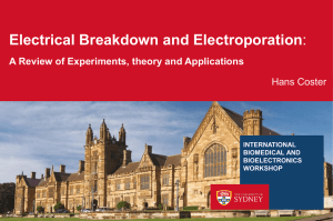 Electrical Breakdown and Electroporation A Review of Experiments, theory and Applications 悉尼大学科研院