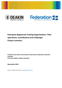Enterprise Registered Training Organisations: Their operations, contributions and challenges Project summary