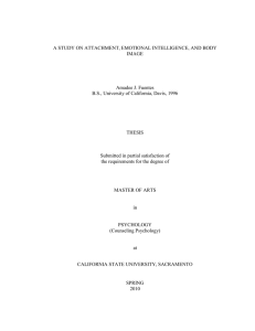 A STUDY ON ATTACHMENT, EMOTIONAL INTELLIGENCE, AND BODY IMAGE  Amadee J. Fuentes