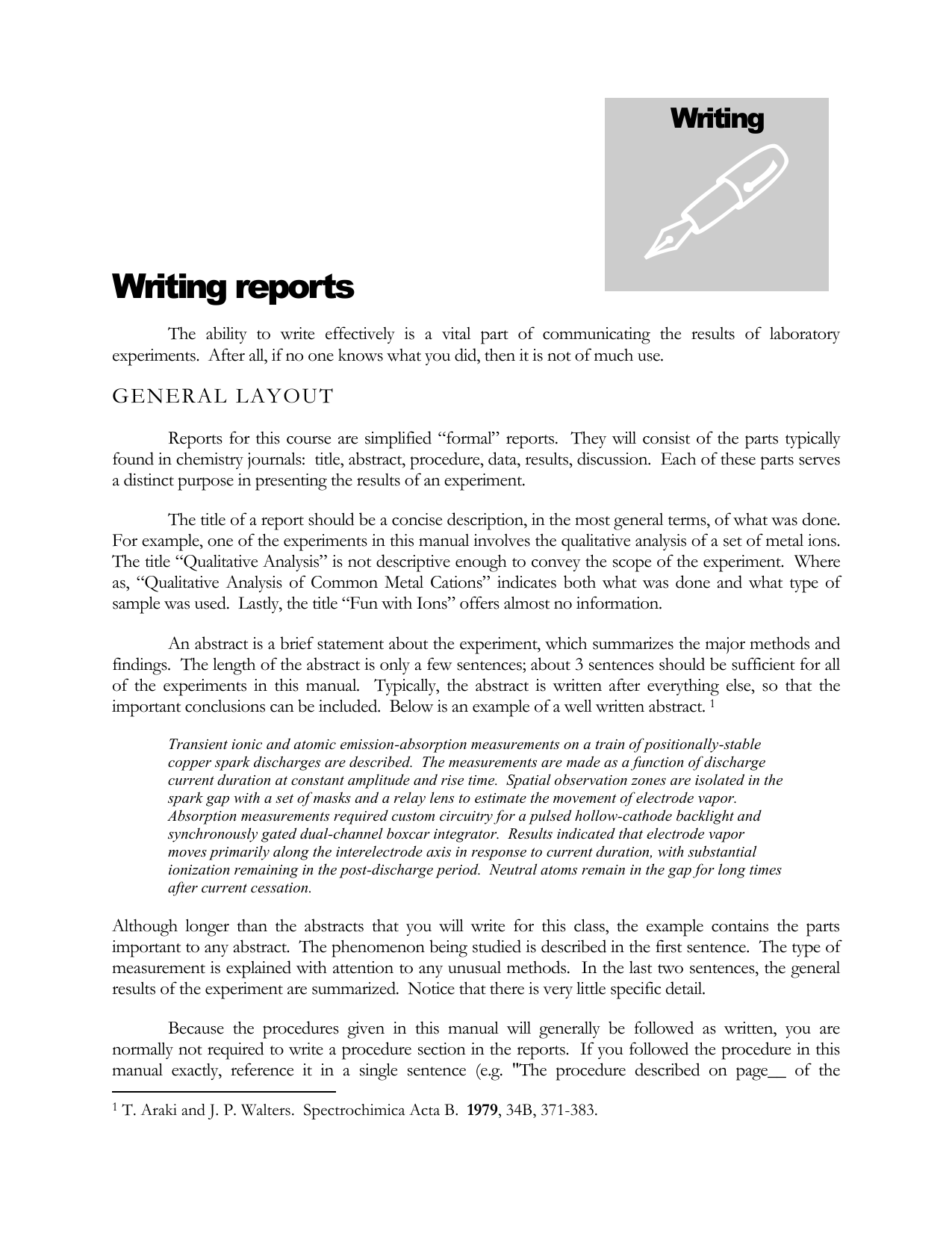 Writing Reports Writing