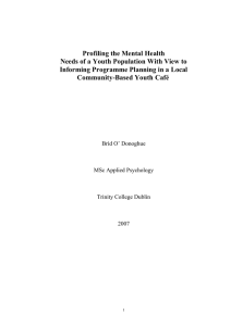 Profiling the Mental Health Informing Programme Planning in a Local