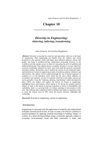 Chapter 10 ____________________  Diversity in Engineering: