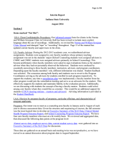 Interim Report Indiana State University August 2014 Section I