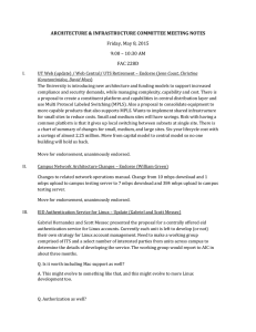 ARCHITECTURE &amp; INFRASTRUCTURE COMMITTEE MEETING NOTES Friday, May 8, 2015 FAC 228D