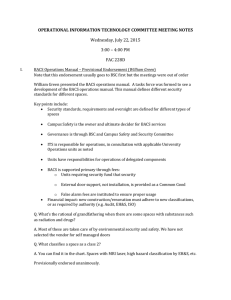 OPERATIONAL INFORMATION TECHNOLOGY COMMITTEE MEETING NOTES Wednesday, July 22, 2015 FAC 228D
