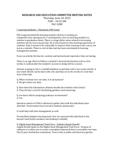 RESEARCH AND EDUCATION COMMITTEE MEETING NOTES Thursday, June 18, 2015 FAC 228D