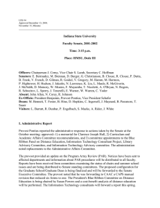 Indiana State University Faculty Senate, 2001-2002 Time: 3:15 p.m.