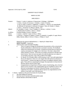 Approved:  25-0-0, April 15, 2010  FS # 8 UNIVERSITY FACULTY SENATE