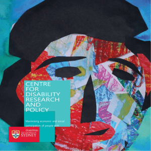 CENTRE FOR DISABILITY RESEARCH