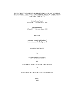 SIMULATION OF NEAR-FIELD GENERATED BY S-BAND RECTANGULAR
