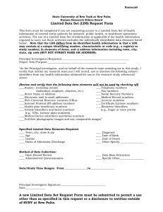 Limited Data Set (LDS) Request Form
