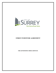 STREET FURNITURE AGREEMENT  FOR ADVERTISING MEDIA SERVICES