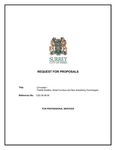 REQUEST FOR PROPOSALS  Title Reference No
