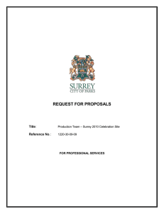 REQUEST FOR PROPOSALS  Title Reference No