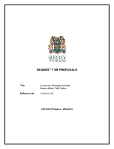 REQUEST FOR PROPOSALS  Title Reference No