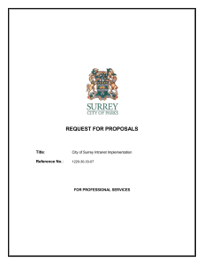 REQUEST FOR PROPOSALS  Title Reference No