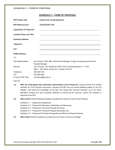 – FORM OF PROPOSAL SCHEDULE C