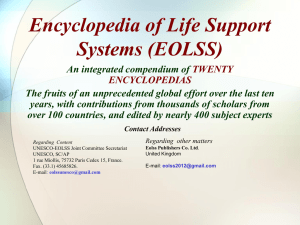 Encyclopedia of Life Support Systems (EOLSS)
