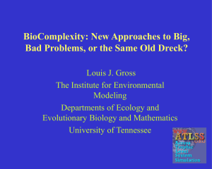 BioComplexity: New Approaches to Big,