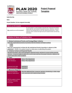 Project Proposal Template  Submitted By: