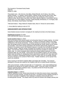 The University of Tennessee Faculty Senate MINUTES October 23, 2006